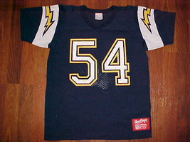 SAN DIEGO CHARGERS #54 Rawlings NFL AFC Youth Blue Vintage 90s Jersey L - $9.89