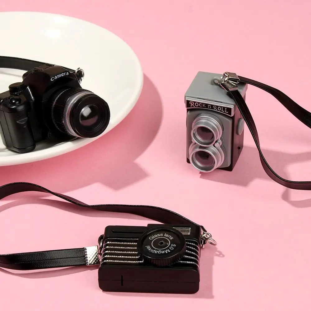 1 Pc Miniature Camera Toys With Black Belt Shutter And Flash Mini SLR Digital - £7.77 GBP+