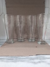 Mickey Mouse Etched Pilsner Beer Glass Set, Frosted Mickey Ears, Tall Gl... - $49.50