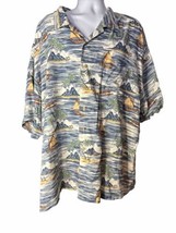 BIG DOGS HAWAIIAN SHIRT SAIL BOATS OCEAN ISLAND 4XL Outriggers VG Cond Rayon - £14.97 GBP