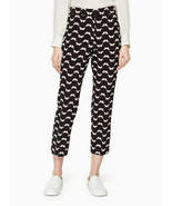 Kate Spade Black Butterfly Crepe Ankle Pants Size 8 NEW $198 - $74.50