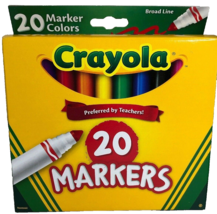 Crayola  20-Pack Broad Line Markers  58-7767 New in Box - $15.04