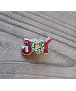 Christmas Winter Holiday Enamel Lapel Hat Pin - JOY Wreath - €6,01 EUR
