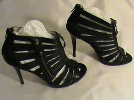 NEW Guess women&#39;s 7M black gladiator high heel sandals shoes spike stile... - $59.00