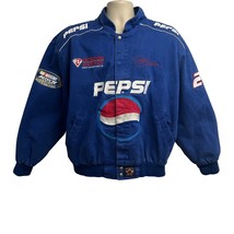 Jeff Gordon #24 Mens Vintage Nascar Pepsi Snap Front Blue Race Jacket 2XL USA - £158.75 GBP