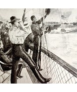 Transports Conveying Troops To Cuba Spanish War 1899 Victorian Print DWV7B - $42.22 CAD