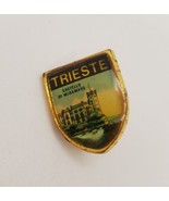 Trieste Italy Castle of Miramare Travel Souvenir Lapel Hat Vintage Shiel... - €21,33 EUR