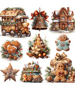 20 PCS Christmas Theme Stickers Lot Snow Vintage Retro Watercolor Decal  - $7.90