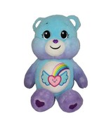 Basic Fun Care Bears Unlock Magic Plush Dream Bright Rainbow Heart Purpl... - £8.03 GBP