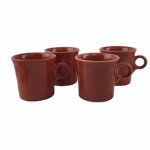 Fiestaware Set of 4 Coffee Mugs Paprika 3-1/2&quot; Retired Fiesta Ware U40 - £22.38 GBP