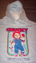 CHILD&#39;S PLAY CHUCKY Time To Play HOODIE HOODED Sweatshirt MENS SMALL NEW... - $49.50