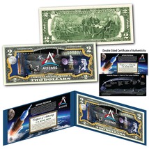 ARTEMIS Missions NASA Space Program Moon Authentic Legal Tender U.S. $2 Bill - £10.98 GBP