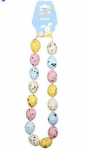 Sparkled Bird Easter Egg Garland Banner - 18 Eggs Multi String - £9.85 GBP