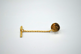 10K Gold Tie Tack Lapel Jacket Pin Fob Monogram M or W Hallmark B in Octagon - £41.77 GBP