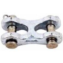 LNK CLEVIS 7/16-1/2IN STL DBL BARON MFG. CO. LLC Zinc Plated Steel 82480... - $22.56