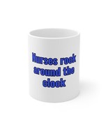 Nurses Rock Around Clock White Ceramic Nurse Mug 11oz | Nurse Graduation... - £7.67 GBP