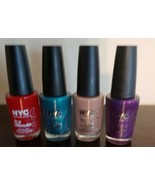 Four (4) Bottles of NYC In a Minute Brand Nail Enamel 0.33 Oz Nail Polis... - $427.24 MXN
