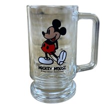Vintage Walt Disney Productions Pre-1986 Mickey Mouse Glass! Clean. 1970&#39;s? - £11.86 GBP