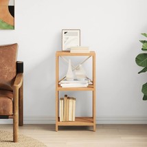 3-Tier Shelf 40x30x78 cm Solid Wood Oak - £47.46 GBP