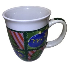 Royal Norfolk Christmas Coffee Tea Cup Mug Blue Green Red Colorful - £10.88 GBP