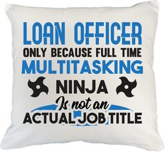 Make Your Mark Design Funny Loan Officer White Pillow Cover for Banker and Finan - £19.14 GBP+