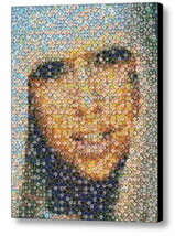 Amazing Framed Lady Gaga Poker Chip Face mosaic art print Limited Edition w/COA - £14.23 GBP