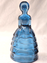 Vintage IMPERIAL GLASS Large 8&quot; Melanie SOUTHERN BELLE Figurine In Blue ... - $21.10