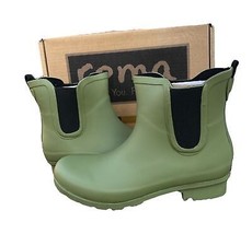 Roma - Chelsea Matte Olive Ankle Rain Boots Size 9 outdoor garden comfortable - £39.02 GBP