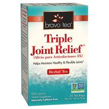 Bravo Herbal Tea Triple Joint Relief 20 TeaBags Healthy &amp; Flexible Joints NonGMO - £5.56 GBP