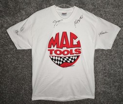 Vintage Mac Tools Shirt NHRA Racing Adult Large Autographed 90s Doug Kal... - $39.89