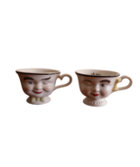 Vtg Baileys Irish Cream Winking Face Yum Cup Couple Set Red Robin His &amp; ... - $16.95