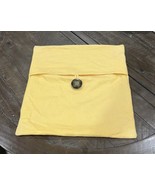 Pottery Barn Yellow Throw Pillow Cover/Linen 18&quot; x 18&quot; Button - $21.77