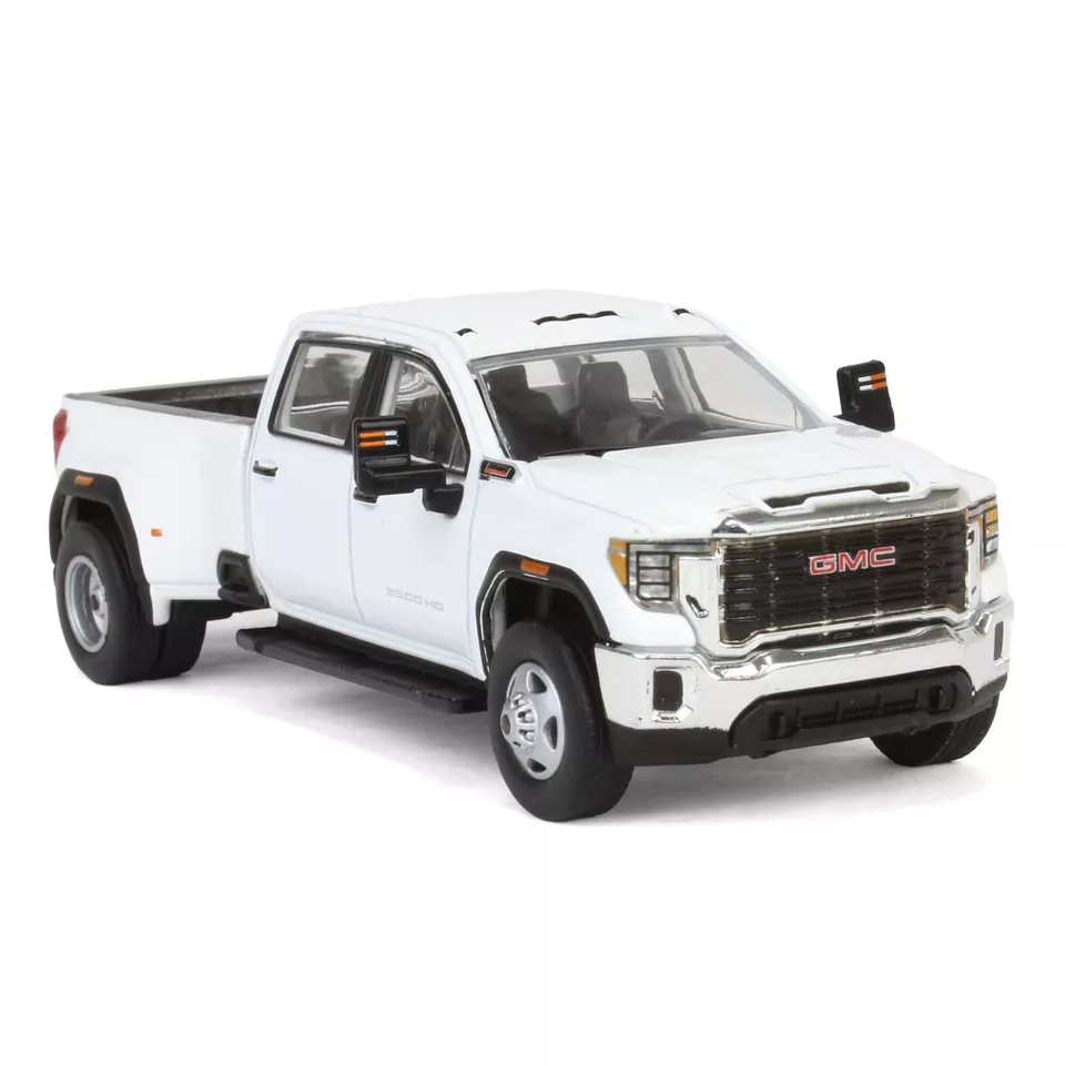 1/64 2022 GMC Sierra 3500HD Pro Dually, Summit White Diecast - $61.99