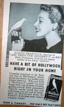 French’s Bird Seed Bonita Granville Magazine Advertising Print Ad Art 1940s - $4.10 CAD