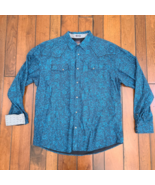 MOON SHINE SPIRIT Shirt Men&#39;s 2XL Blue Brad Paisley Pearl Snap Western R... - £22.16 GBP