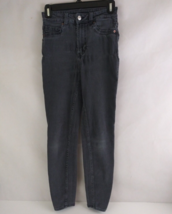 Divided H&amp;M Women&#39;s Distressed Black Straight Leg Jeans Size 2 - £10.71 GBP
