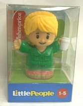 Fisher Price Little People Mom Green Jumpsuit &amp; Coffee Cup - $9.99