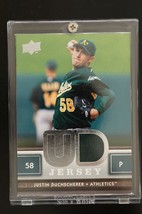 2008 Upper Deck Baseball Card Jersey Relic Justin Duchscherer UD-JD Oakland A&#39;s - £8.34 GBP