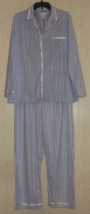 New Womens Lizwear Lilac Stripe Super Soft Fleece Pajama Set Size Xl (18-20) - £26.24 GBP