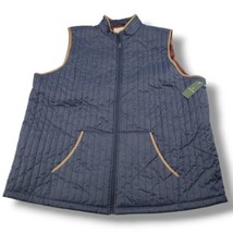 New Mutual Weave Vest Size 4XLT Men&#39;s Big &amp; Tall Quilted Vest Jacket Full Zip Up - £34.00 GBP