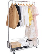 300 lbs Heavy Duty Garment Rack Rolling Clothing Rack Clothes Rack Adjus... - $83.34 CAD