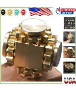 Compact Brass Fidget Cube with Gears - Ideal for Fidgeting, Meditation &amp;... - $664.49 MXN