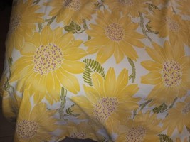 Pottery Barn Full/Queen Duvet Cover Ivory/Yellow Sunflowers  - $65.06