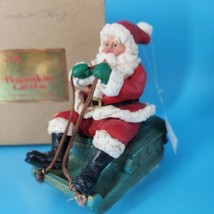 Christmas Decor Musical Santa On Sleigh Figurine Plays Music and Moves on Sleigh - £14.81 GBP
