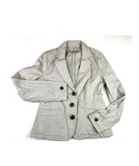 LL Bean Blazer Womens Size 4 Tan Khaki Button Jacket Workwear Dresswear ... - €12,29 EUR