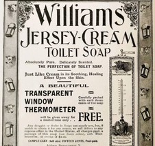 Williams Jersey Cream Soap 1897 Advertisement Victorian Thermometer DWHH13 - £14.95 GBP