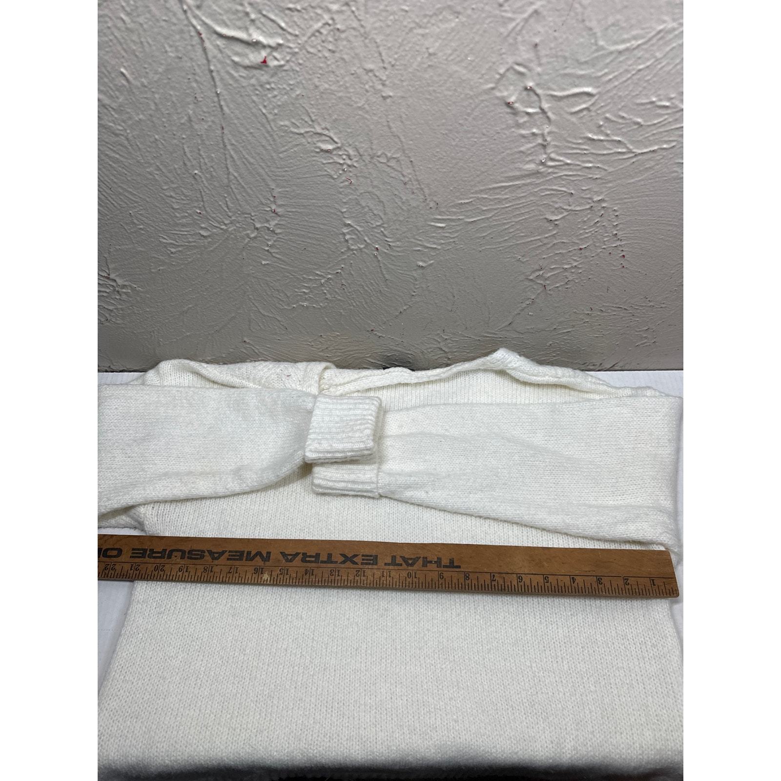 ANA A New Approach Sweater Off White Ivory V Neck Womens Size Large  Item image 6