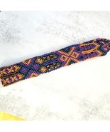 Navy Purple Tan Brown Woven Braided Western Aztec Adjustable Hat Band - $28.71