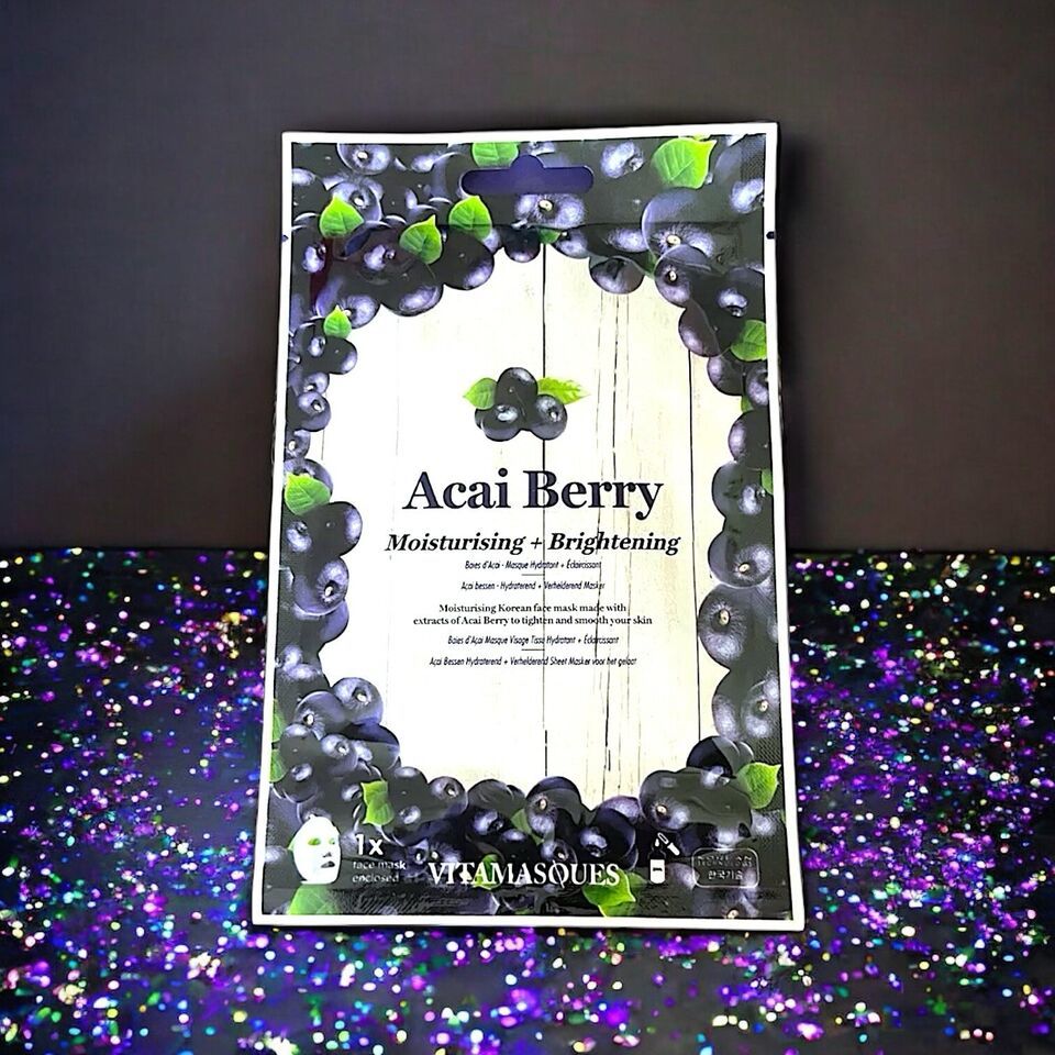 VITAMASQUES - Acai Berry Sheet Mask 1 ct New In Package - $9.89