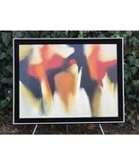 LEO DAVY Original ABSTRACT MODERN HUGE CUBIST Mid Century Vintage Oil on... - $5,148.00